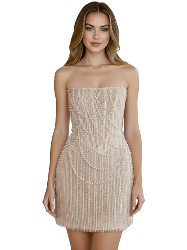 TTYBridal Sequin Tube Wedding Dress for Bride 2026 Mini Wedding