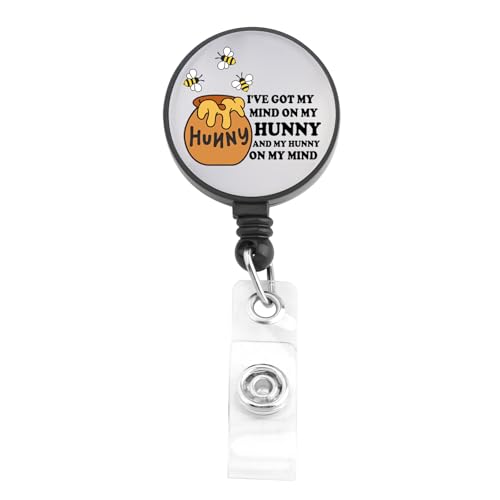 Porte-badge rétractable médecin infirmière Hunny Bear Bee pour blouse médicale
