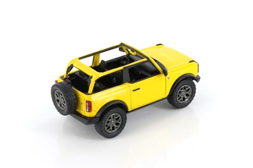 Modelo a escala 1:34 2022 Bronco Open Top amarillo miniatura 3