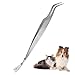 Hund und günstig Kaufen-iLamvie 2 In 1 Zeckenzange Metall mit Etui, Zeckenzange Edelstahl für Mensch, Hund, Katze, Bestehend aus Zeckenpinzette und Zeckenhaken - Perfekt für alle Haustierbesitzer