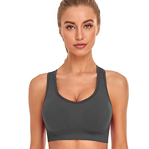 Image of GXXGE Padded Racerback Sports Bras for Women High Impact Workout Yoga Gym Activewear Fitness Bra
