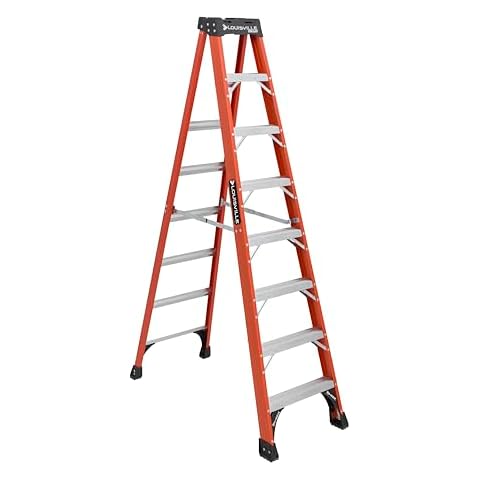 Louisville Ladder 8-Foot Fiberglass Step Ladder, 375-Pound Load Capacity, Type IAA, FS1408HD Cover
