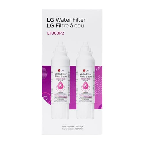 LG LT800P2 6-Month / 200 Gallon Refrigerator Replacement Water Filter, 2 Count (Pack of 1), White - image 9