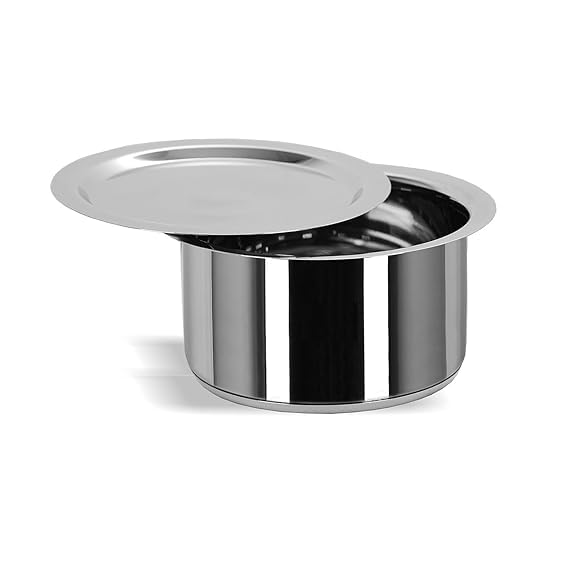 SHOPSIDEX Stainless Steel Induction Bottom (Encapsulated Bottom) Induction & Gas Stove Friendly Container/Tope/Cookware with Lid (2 Litter)-image-27