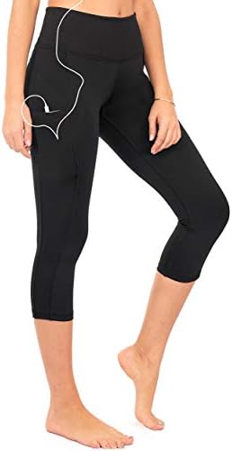 DEAR SPARKLE Capri Leggings with 3 Pockets for Women | High Waist Workout  Yoga Pants (S2) (Black, X-Large) : Amazon.sg: Fashion