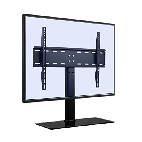 Support TV Universel, Support TV sur Pied réglable en Hauteur avec Base en Verre trempé, Convient aux téléviseurs de 32 à 55 Pouces, Support TV Max VESA 600x400mm