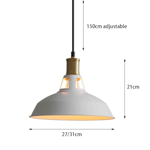Luminaire suspendue en forme de dôme E27 au design épuré noir pour salon élégant
