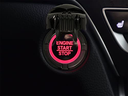Image of Punisher Push to Start Button Cover - Ignition Cover Anti-Scratch Universal Decoration Ring (1 Pcs)