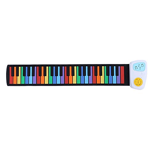 49 Touches Roll Up Piano Keyboard Colrful Portable Electric Hand Roll Keyboard Piano Cadeau Musical avec 6 Morceaux de Démonstration Intégrés 8 Types de Timbres pour Débutants Enfants - Les Beatles, Paul McCartney, John Lennon, RIngo Starr, George Harrison 49 Touches Roll Up Piano Keyboard Colrful Portable Electric Hand Roll Keyboard Piano Cadeau Musical avec 6 Morceaux de Démonstration Intégrés 8 Types de Timbres pour Débutants Enfants