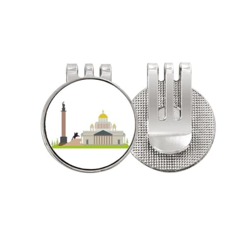 Clip de chapeau de golf émail Russie, marqueur magnétique haut de gamme