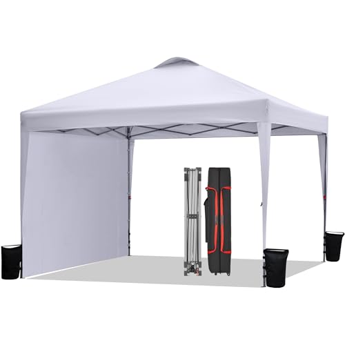 BONTEC Carpa Pabellón Plegable Gazebo 3x3m con Bolsa de Transporte, Cenador para Jardín, Playa, Camping - Resistente al Agua, Protección UV50+, Altura Ajustable, Fácil Montaje y Portátil