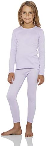 Rocky Thermal Underwear For Girls (Thermal Long Johns Set) Shirt & Pants, Base Layer w/Leggings/Bottoms Ski/Extreme Cold (Lavender - Large)