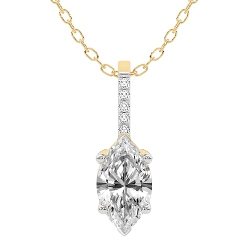FRIENDLY DIAMONDS 0.75 Carat - 6 Carat IGI Certified Lab Grown Diamond | Lucida Four Prong Lab Diamond Necklace In 14K Or 18K White, Yellow Or Rose Gold | FG-VS1-VS2 Quality - Main Image