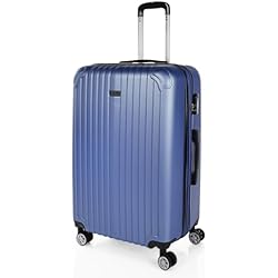 Maletas Rigidas Baratas Online ITACA - Maletas de Viaje Grandes 23 Kilos - Maleta Grande de Viaje Rígida 4 Ruedas - Maletas Grandes de Viaje de ABS Resistente y Ligera T71570, Azul Zafiro
