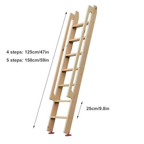 Universal Retractable Wooden Loft Ladder - Space-Saving Folding Steps for Attics Bedrooms and Libraries - Lightweight 125cm - Perfect for Emergency Exits and Easy Access 2 Universal Retractable Wooden Loft Ladder - Space-Saving Folding Steps for Attics Bedrooms and Libraries - Lightweight 125cm - Perfect for Emergency Exits and Easy Access - Image 2