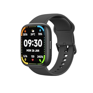 Bettdow SmartWatch, relogio smartwatch com Ecrã tátil, à prova d'água IP68, relogio smartwatch feminino e masculino, com modo esportivo e recebimento de notificações (preto)