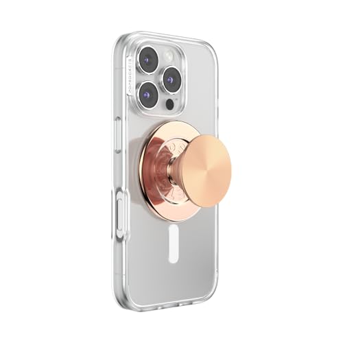 PopSockets Phone Grip for MagSafe Magnetic Holder Phone Stand Metal - Radial Rose Gold
