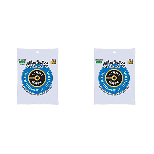 MARTIN Cordes Authentic, 12 cordes, Extra Light, 80/20 & Cordes Authentic, Extra Light, 80/20 - Les Beatles, Paul McCartney, John Lennon, RIngo Starr, George Harrison MARTIN Cordes Authentic, 12 cordes, Extra Light, 80/20 & Cordes Authentic, Extra Light, 80/20