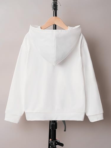 Sweat à capuche fille imprimé floral décontracté manches longues Floerns