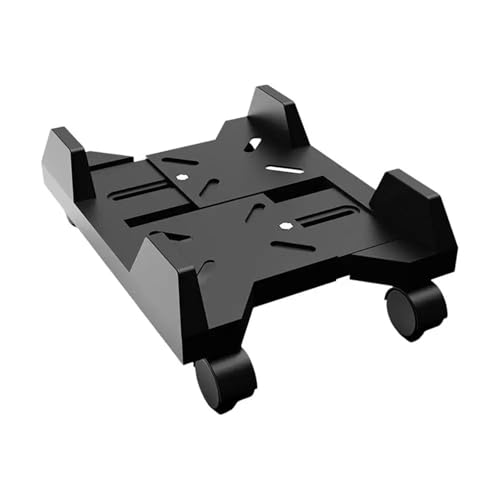 Soporte móvil para CPU de escritorio, soporte para torre PC bajo el escritorio con ruedas giratorias, rack para CPU principal para accesorios de oficina y hogar miniatura 1
