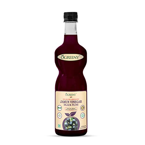 Image of Ogreeny Jamun Vinegar Organic with Mother 750 ml - Raw, Unfiltered (Made with Organic Jamun Fruits