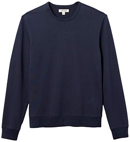 Amazon Brand - Goodthreads Men's Lightweight French Terry Crewneck Sweatshirt, Navy, X-Large