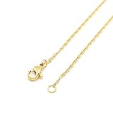 ROMANTAE 18K Gold necklace for women men unisex-Italian Design 2MM chain-long necklaces for women, birthday gifts, wedding gifts for women Wear Alone or with Pendant Sizes 16