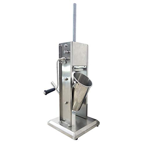 LARS360 7 Liter Wurstmaschine aus Edelstahl Wurstfüller Wurstpresse Wurstspritze Manuell Mechanisch Handkurbel… – Bild 3