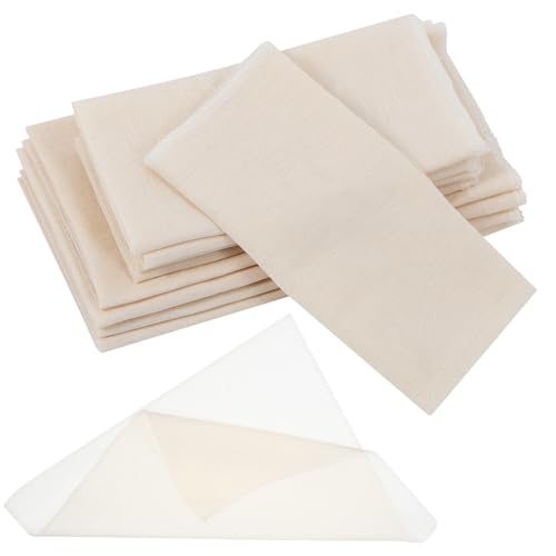 HOUDERCO 8個 豆乳布 高耐久フィルタークロス 調理用濾し布 豆腐布 濾し用寒冷紗 細かい粒子除去可能 食品グレード再利用可能