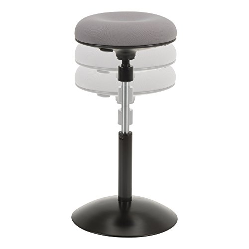 Image of Norwood Commercial Furniture Active Stool with Adjustable Height Pivot Round Seat, Gray NOR-NIL1716F-GR-SO, Grey