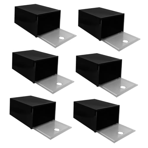 ABOOFAN 6Pcs Stackable Shoe Boxes with Transparent Door PP Shoe Storage Case for Household Use Easy for Organizing Sneakers and Footwear