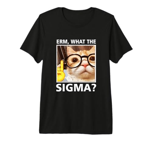 Erm What-The Sigma Cat Meme Selfie Cat Wearing Sunglasses Premium Tri-blend T-Shirt