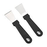 Reuozby 2pcs Kitchen Cleaning Spatula - Fume Shovel,Cleaning Shovel,Stainless Steel Ice Shovel for Refrigerator Fridge Freezer