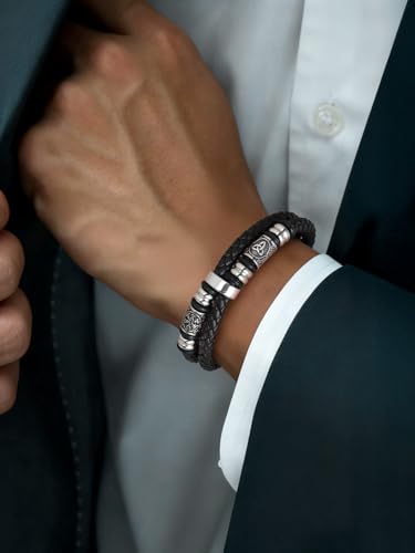 Pulsera Vikinga FaithHeart para Hombre con Doble Trenza miniatura 2