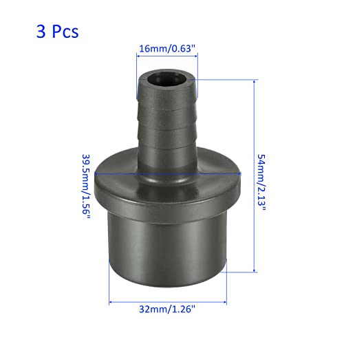 M METERXITY 3 Pack PVC Pipe Fitting, Water Tube Connector, 16mm Barb Straight Pipe Joint - Image 3