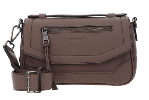 Bolso FREDsBRUDER Bestie Flap Crossbody de alta gama en elegante color topo
