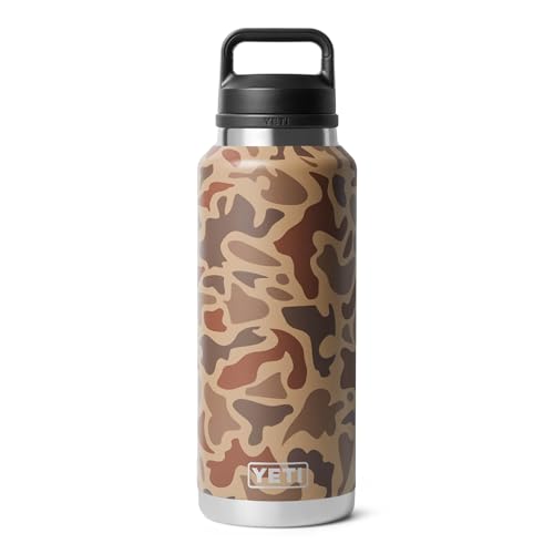 Image of YETI Rambler 46 oz Bottle, Leakproof, Vacuum Insulated, Stainless Steel with Chug Cap, Wetlands Camo