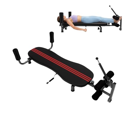 CUMELLIIR Table d'inversion pour étirement dorsal et traction - Avec dos confortable - Étirement mobile du dos - Pour le fitness à la maison - Longueur...