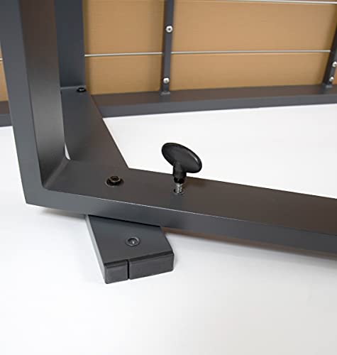 Green Spirit - Garten Sitzgruppe Largo - Grau, Aluminium, Tisch und Sitzbank höhenverstellbar, Wetterfest, Gartenmöbel-Set mit 2 Sofas & Tisch – Bild 6