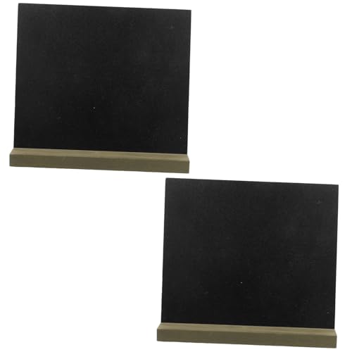 DIYEAH 2 Piezas pizarra retro pizarra vintage pizarra decorativa servilleteros de pie decoración al aire libre mini tablero de letras decoración de tablero de mensajes de madera Black