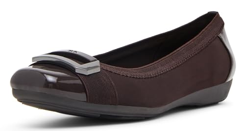 Image of Anne Klein Uplift Flats for Women - Textile Upper and Lining - Stretch Collar - 90 Flexibility - Square Cap Toe