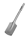 AZUNO HEX Clay Spade Bit, 4-1/2" x 17" Heavy-Duty Steel Shovel Bit for 1-1/8" Rotary Hammer & Jack Hammer, for Digging in Clay, Soil, Gravel, Sandstone, Adobe