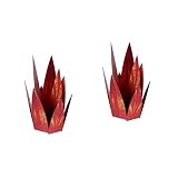 ABOOFAN 2 Juegos De Adornos De Planta De Agave Falsa Escultura Rústica De Agave Decoración Rústica Figura Rústica Arte De Jardín Arte De Metal Plantas De Imitación Piso De Flores