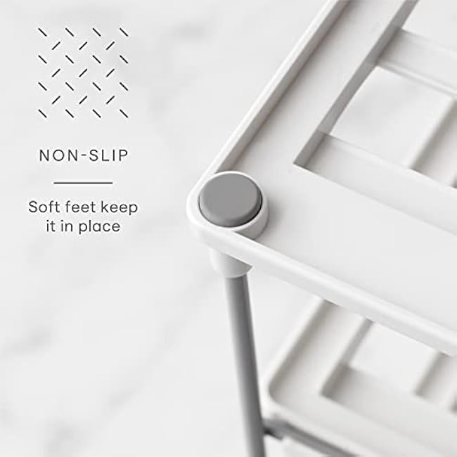 YouCopia UpSpace Water Bottle and Travel Mug Cabinet Organizer, Adjustable Storage Rack for Kitchen Organization, 2 Shelf Classic Edition