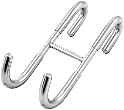 QWORK 2 Pack Shower Door Hooks, Towel Hanging Bath Towels Shower Hooks for Bathroom Glass Door 304 Stainless Steel