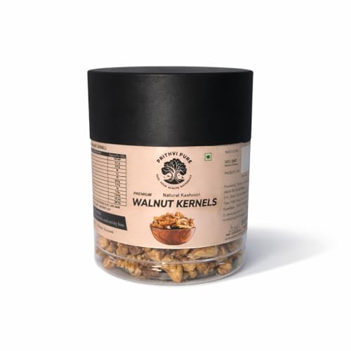 Image of PRITHVI PURE Walnuts Kernels 250 Gram | Natural Crunchy & Nutritious | Akhrot Without Shell | Rich in Omega-3, Protein & Antioxidants | Gluten-Free | Ideal for Snacking, Baking & Cooking