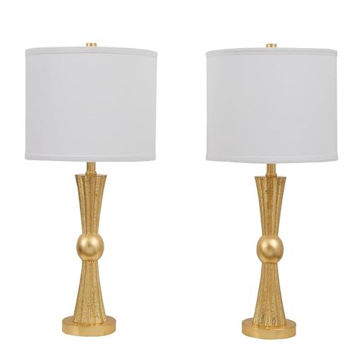 Dggdome GD-003-2PK-GD 27Inch Hammered Gold Table Lamp Set Of 2,3Way Dimmable Lamps thumb #6