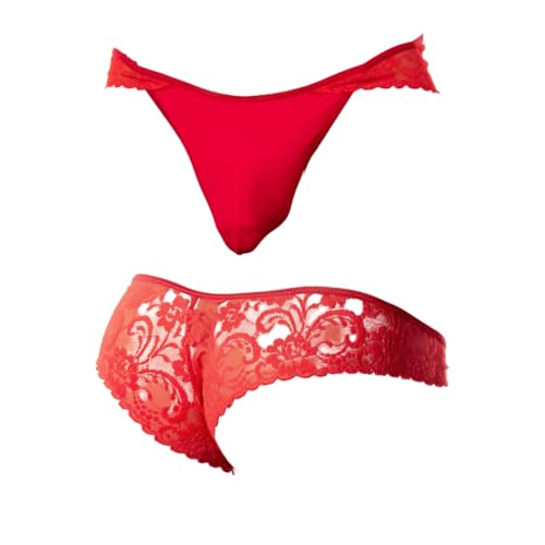 Secret Male Mens Carnation Bikini Underpants Pouch Enhancing Sheer Lace Lingerie Underwear2