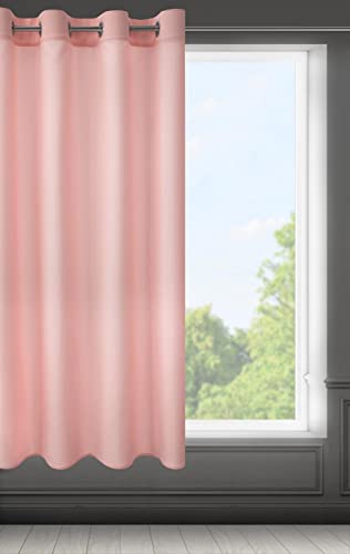 Eurofirany RITA Smooth Plain Modern Curtain with Eyelets - 1 Unit, Bedroom, Living Room, Lounge, Kitchen, 140g m/2, W55 x L69, Altrosa - Image 4