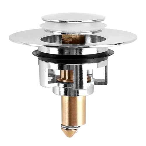 Tapón de lavabo universal emergente tipo empuje para desagüe de acero 4